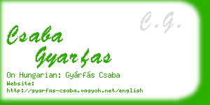 csaba gyarfas business card